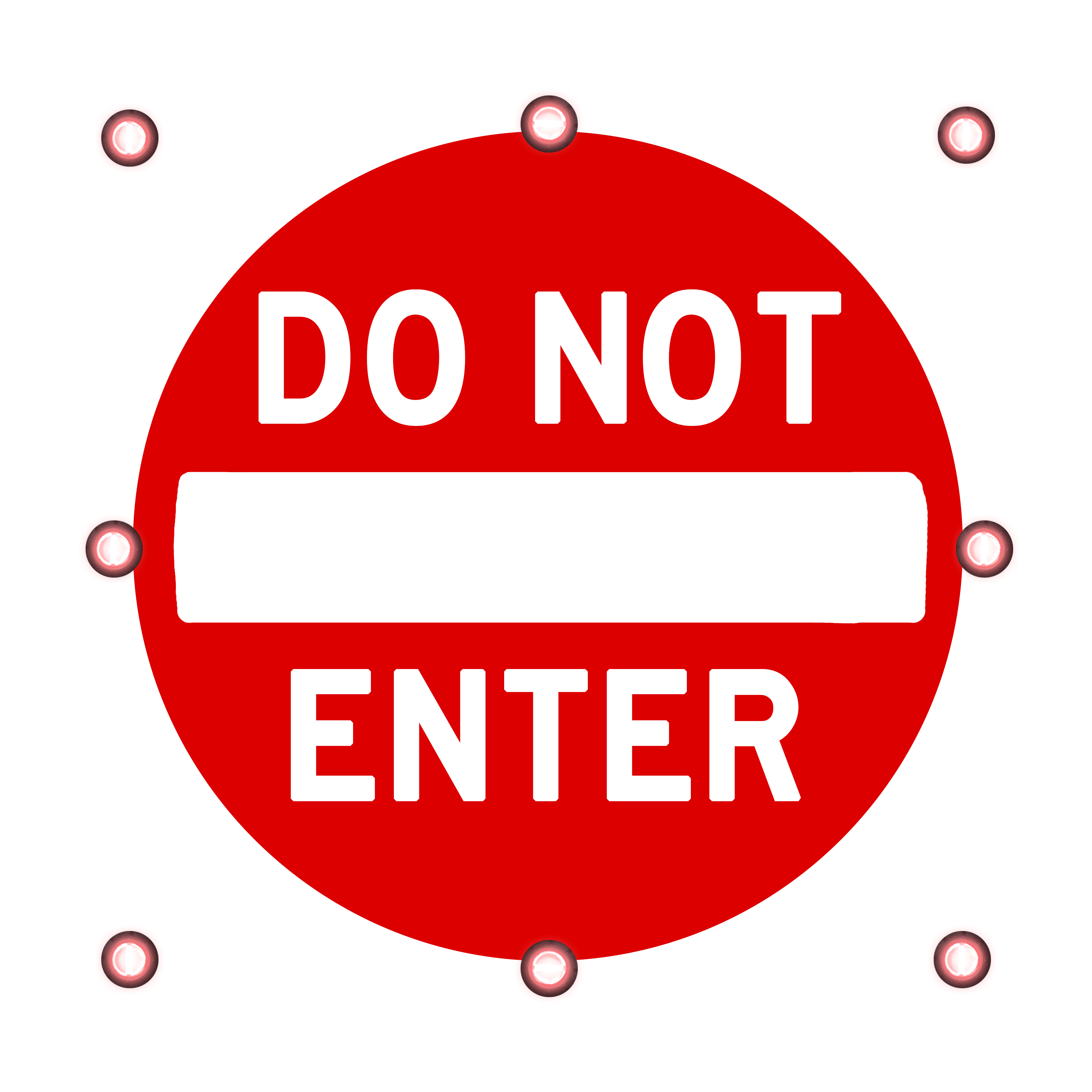 Lighted DO NOT ENTER Signs Various Sizes